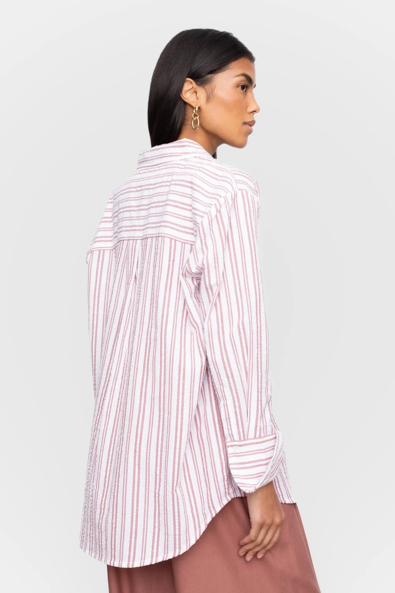 Bibi Crepe Shirt Terracotta - Image 10