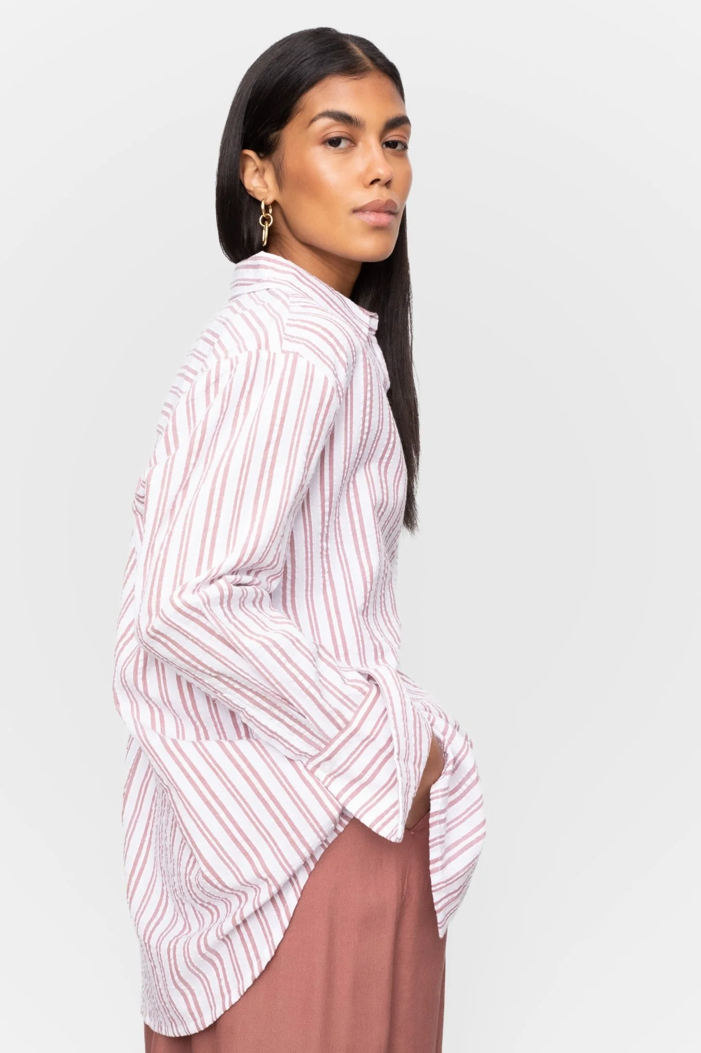 Bibi Crepe Shirt Terracotta - Image 11
