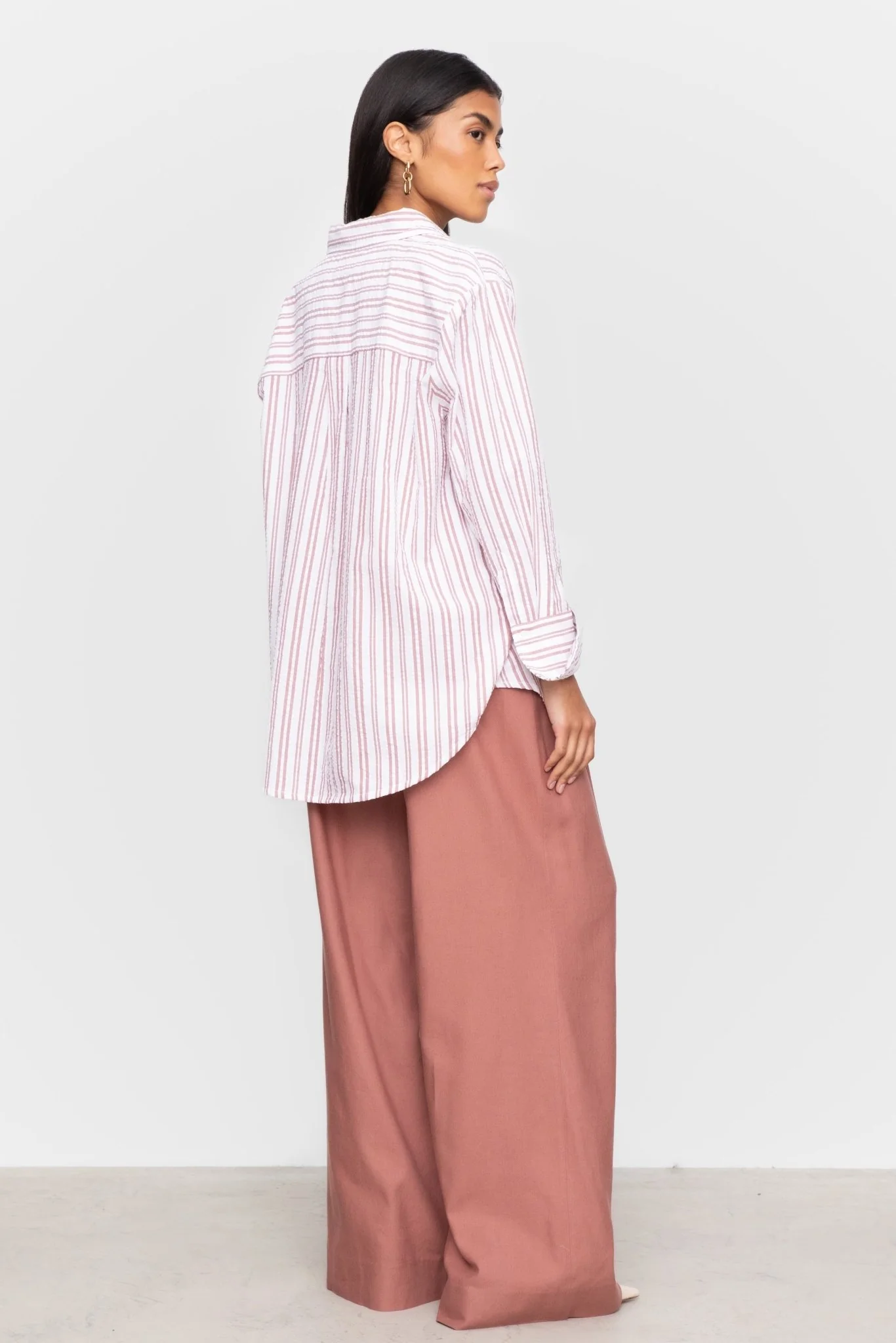 Bibi Crepe Shirt Terracotta - Image 8