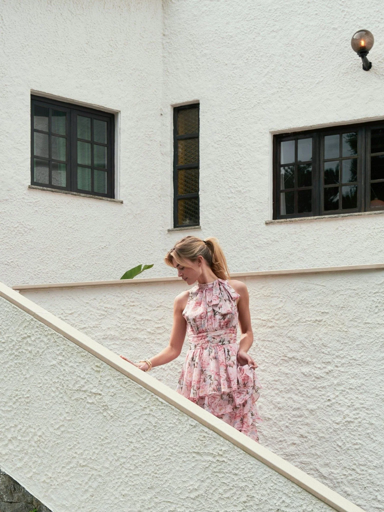 Marli Flower Chiffon Dress Rose - Image 3