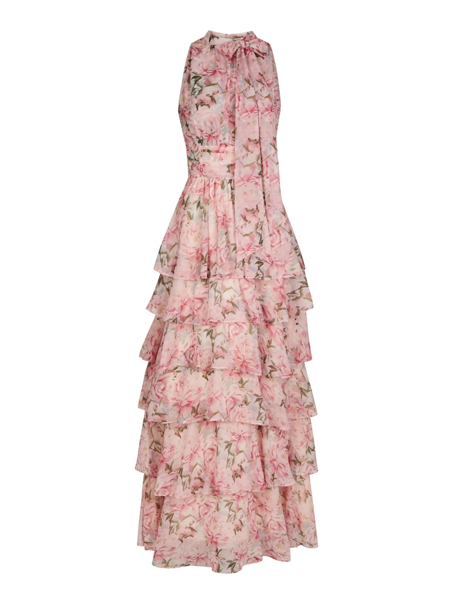 Marli Flower Chiffon Dress Rose - Image 8