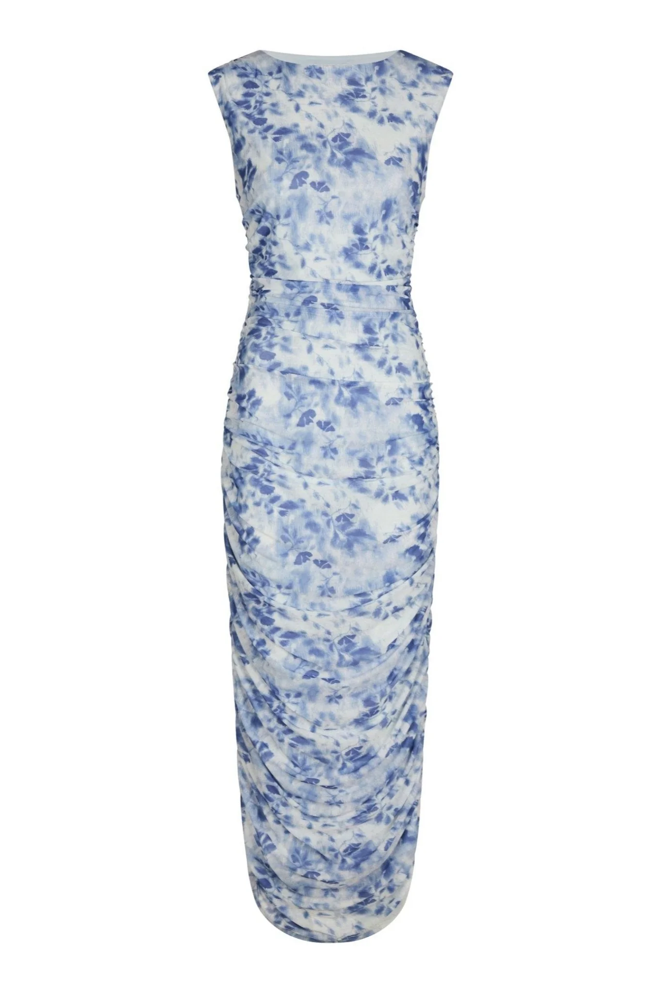 Corilina Long Mesh Dress Light Blue - Image 2