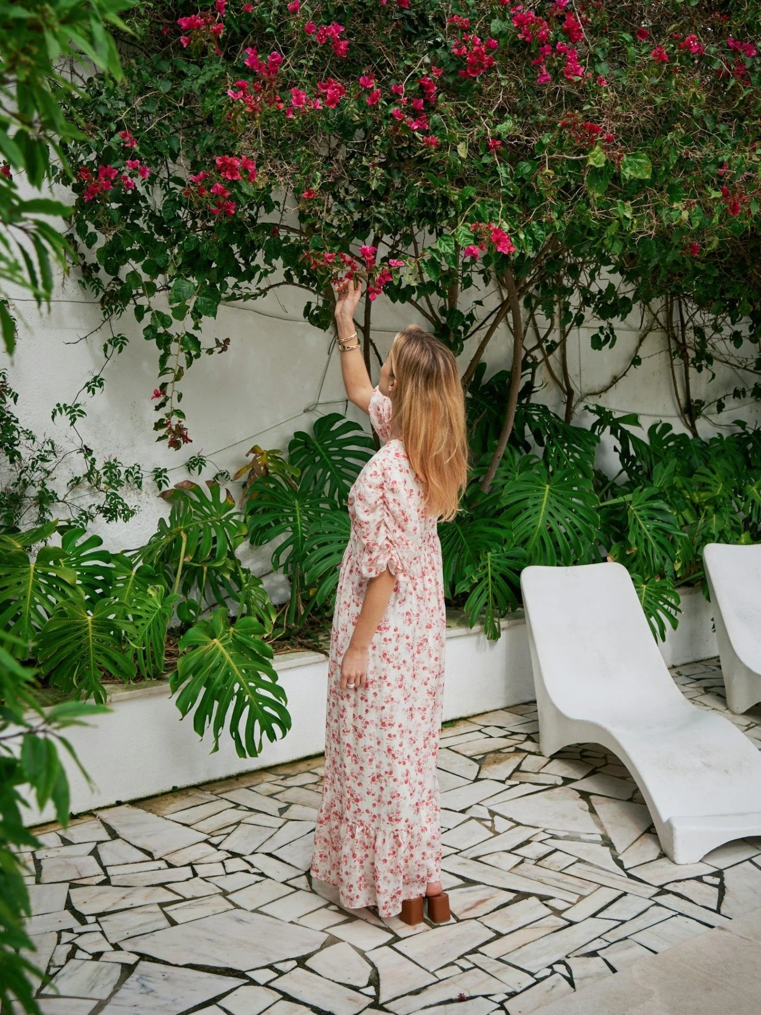 Rilana Pretty Flower Dress Red - Image 4