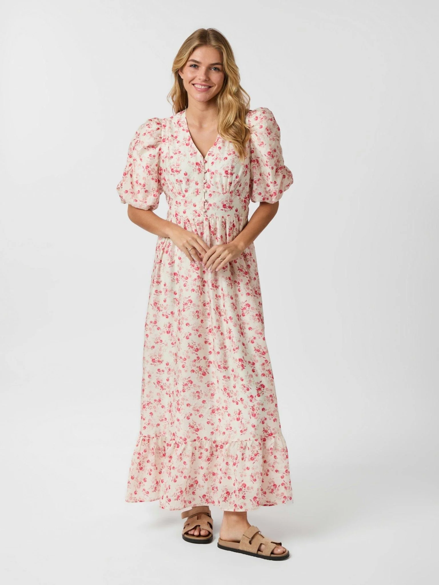 Rilana Pretty Flower Dress Red - Image 7