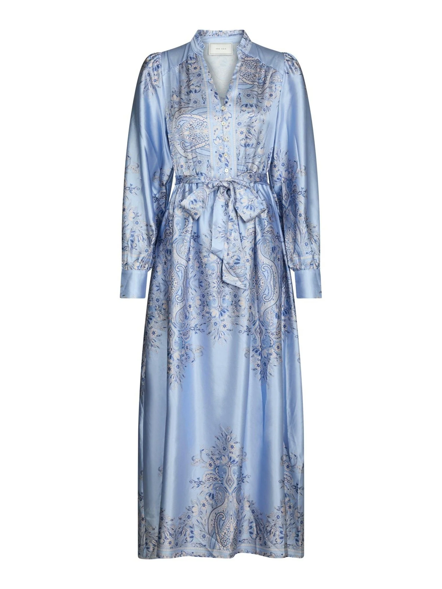 Nova Paisley Border Dress Light Blue - Image 2