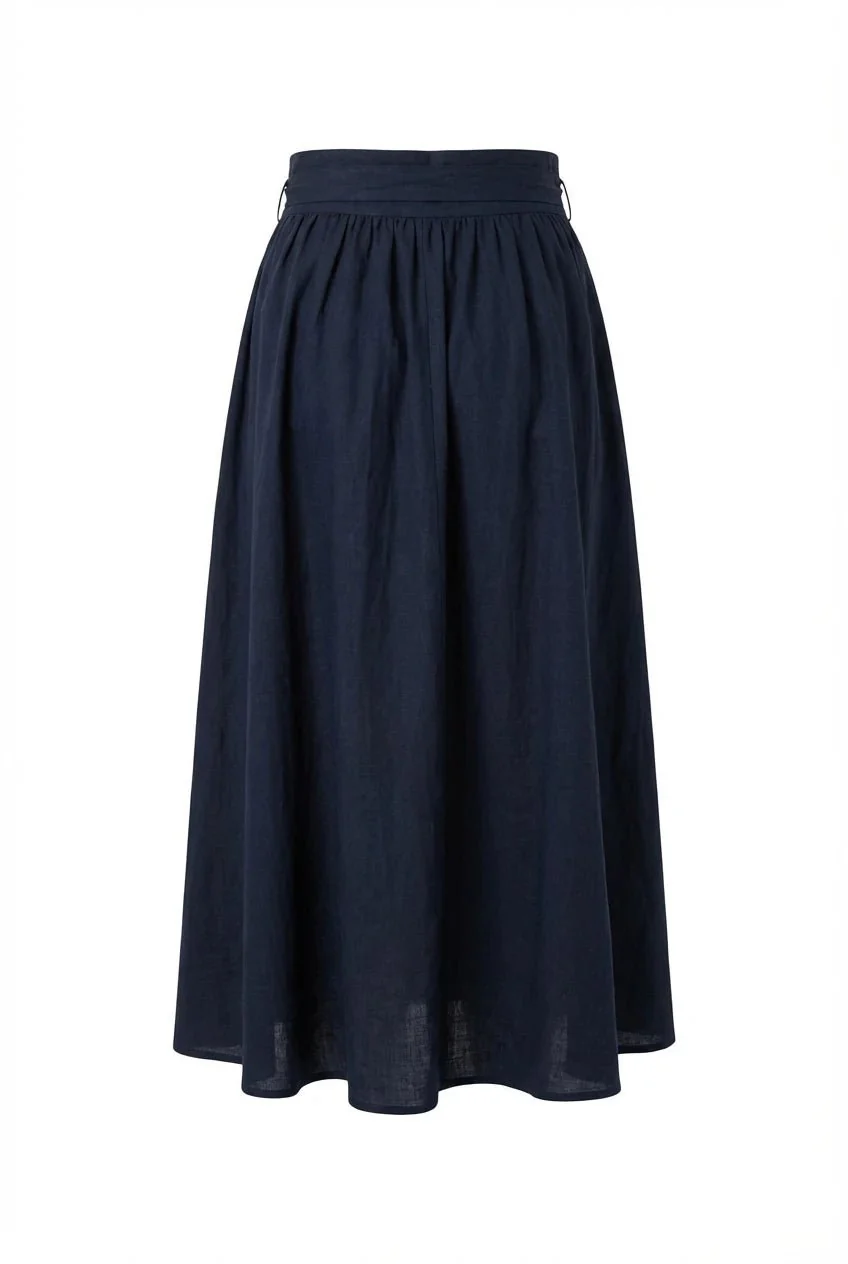 Astrid Skirt Marine Poplin - Image 5