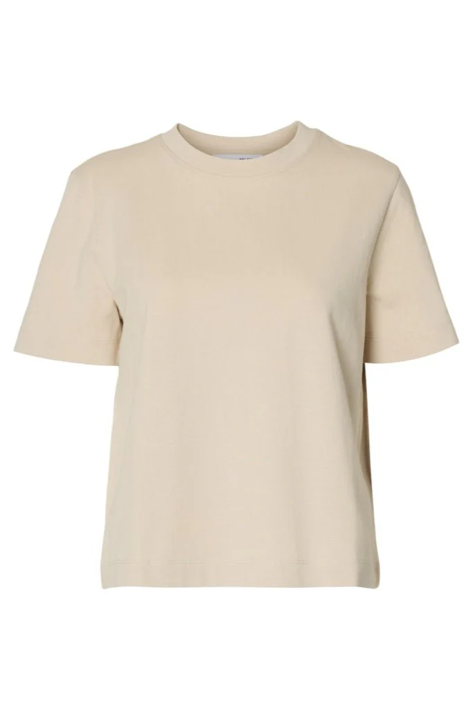 Essential Ss Boxy Tee Oatmeal - Image 2