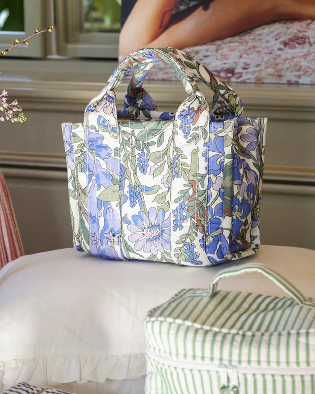 Tote Bag Small Blue Garden