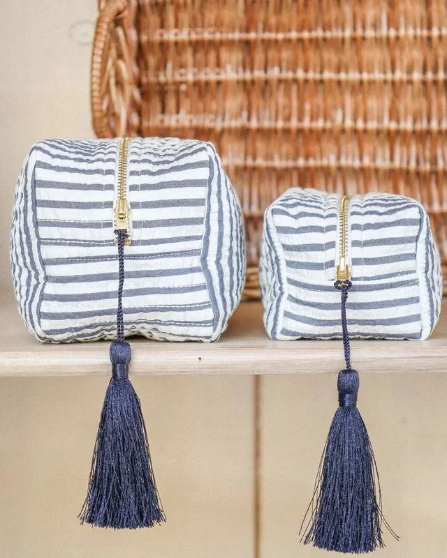Cosmetic Bag Blue Stripe - Image 3