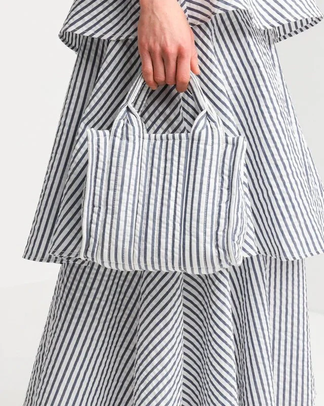 Tote Bag Small Blue Stripe - Image 2