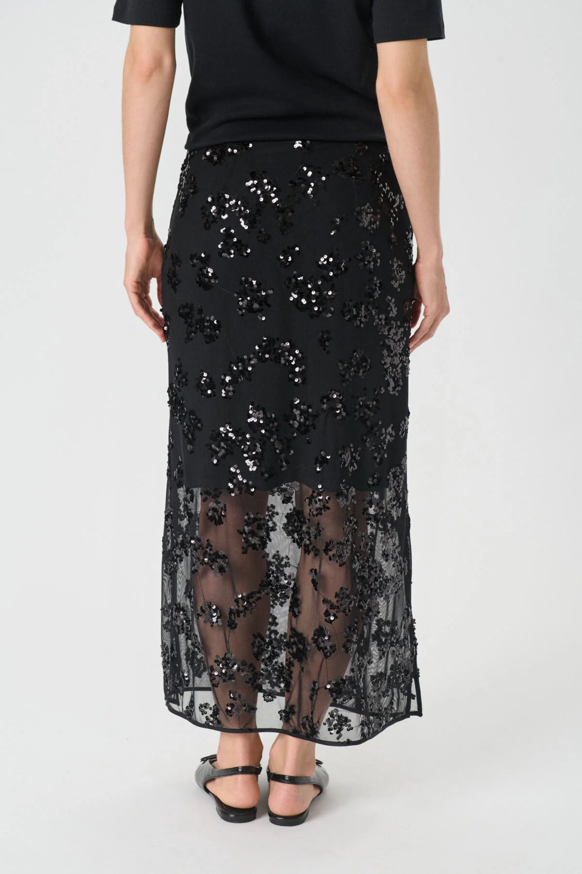 Vivika Skirt Black Sequins On Mesh - Image 5