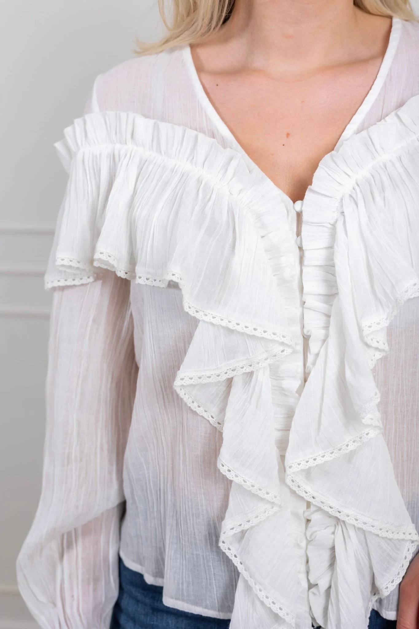 Frill Blouse White - Image 7