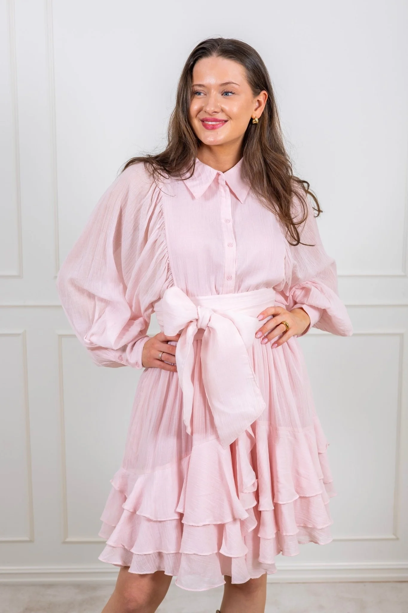 Frill Ranch Dress Light Pink - Image 11