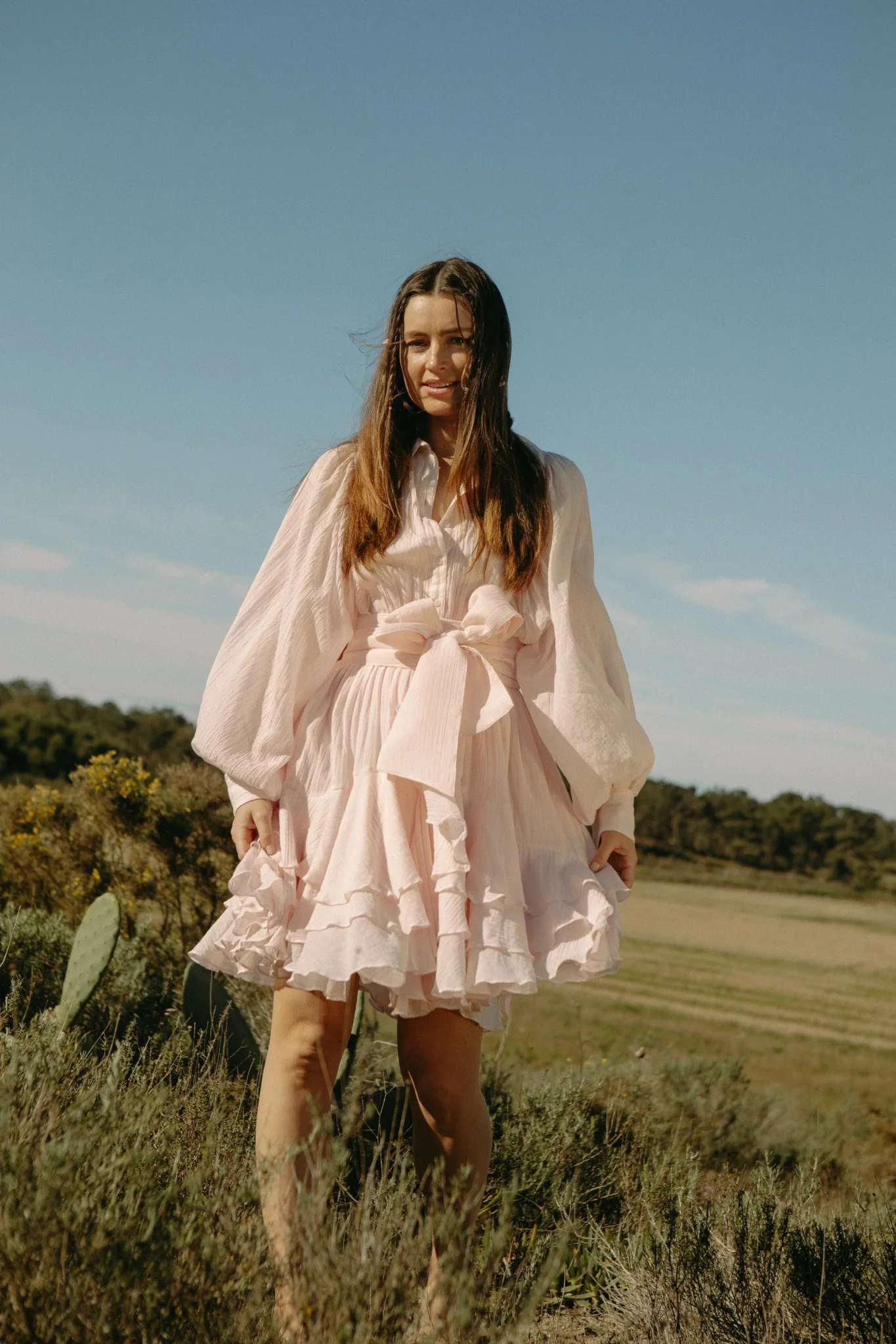 Frill Ranch Dress Light Pink - Image 14