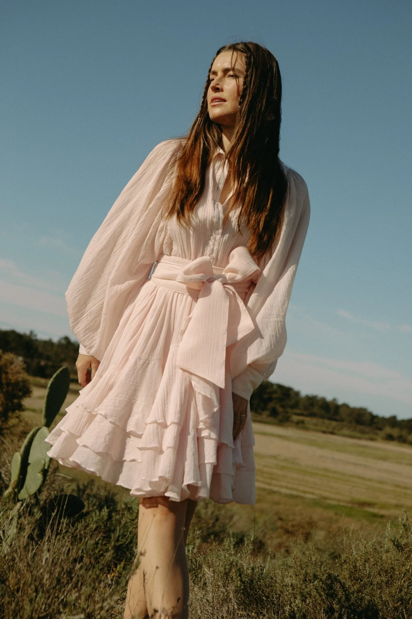 Frill Ranch Dress Light Pink - Image 15