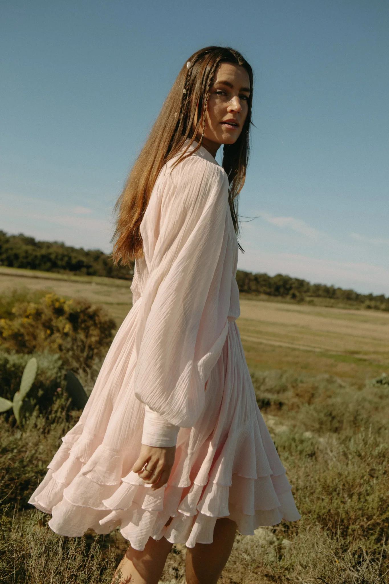 Frill Ranch Dress Light Pink - Image 17