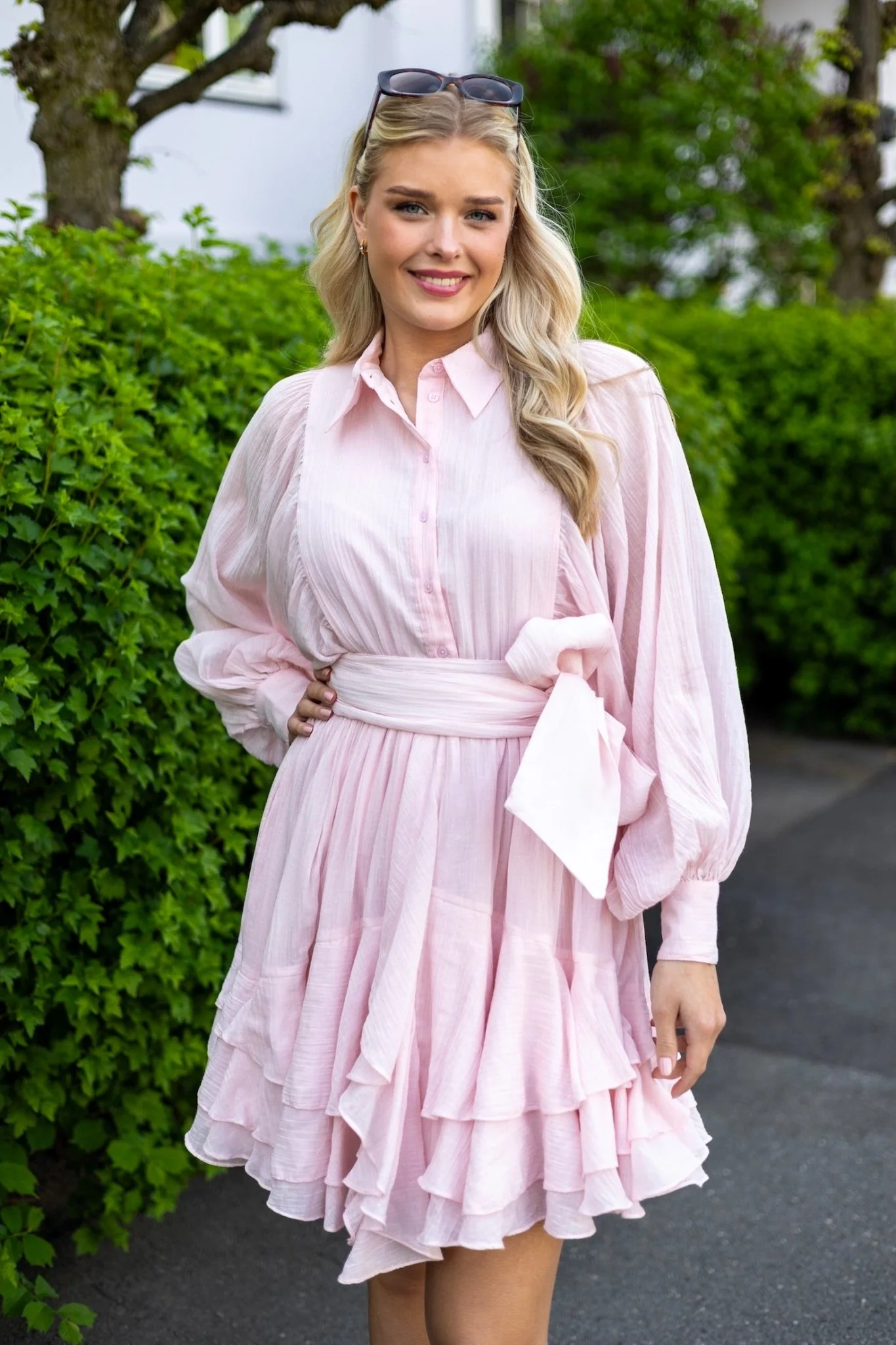 Frill Ranch Dress Light Pink - Image 3