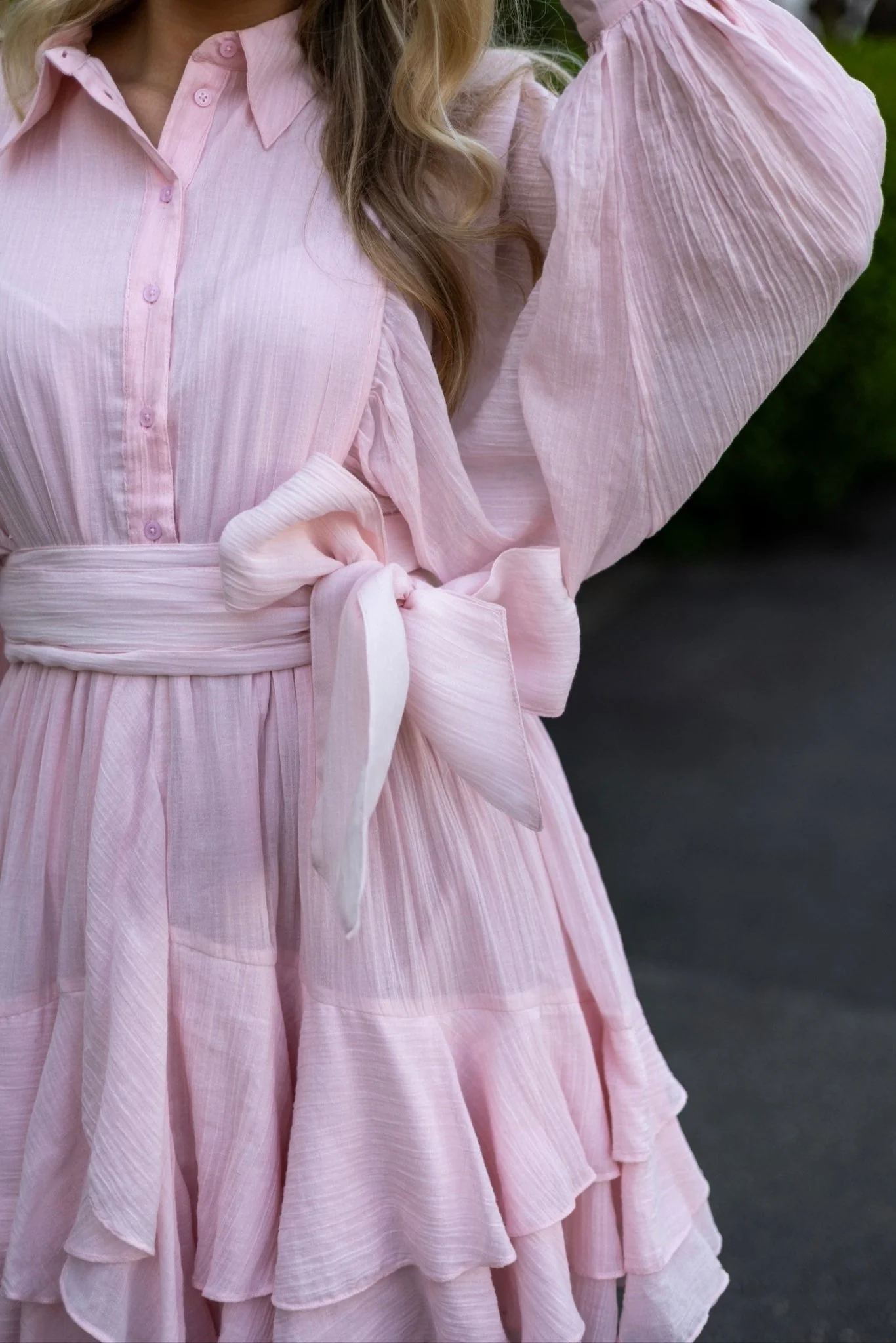 Frill Ranch Dress Light Pink - Image 6