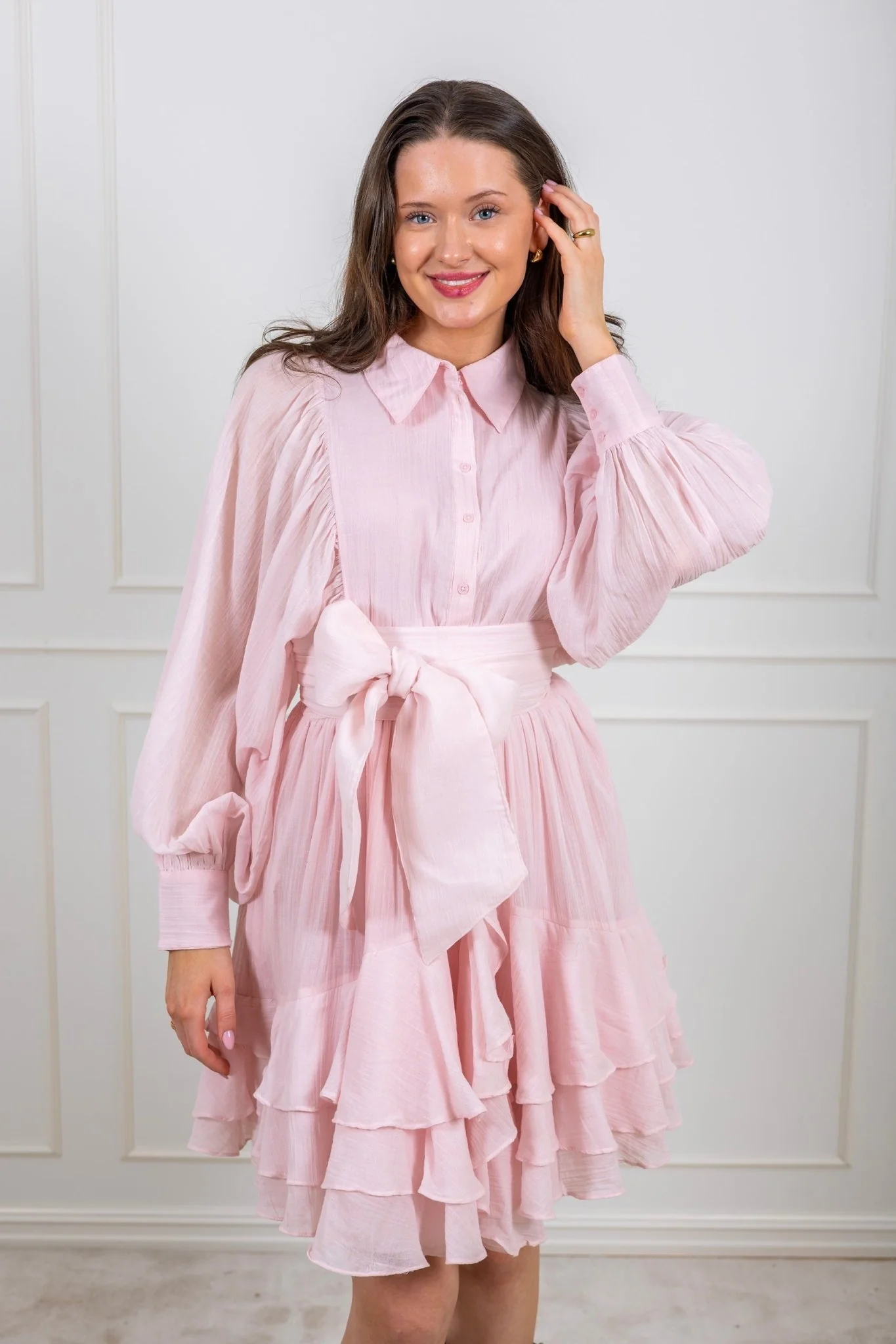 Frill Ranch Dress Light Pink - Image 9