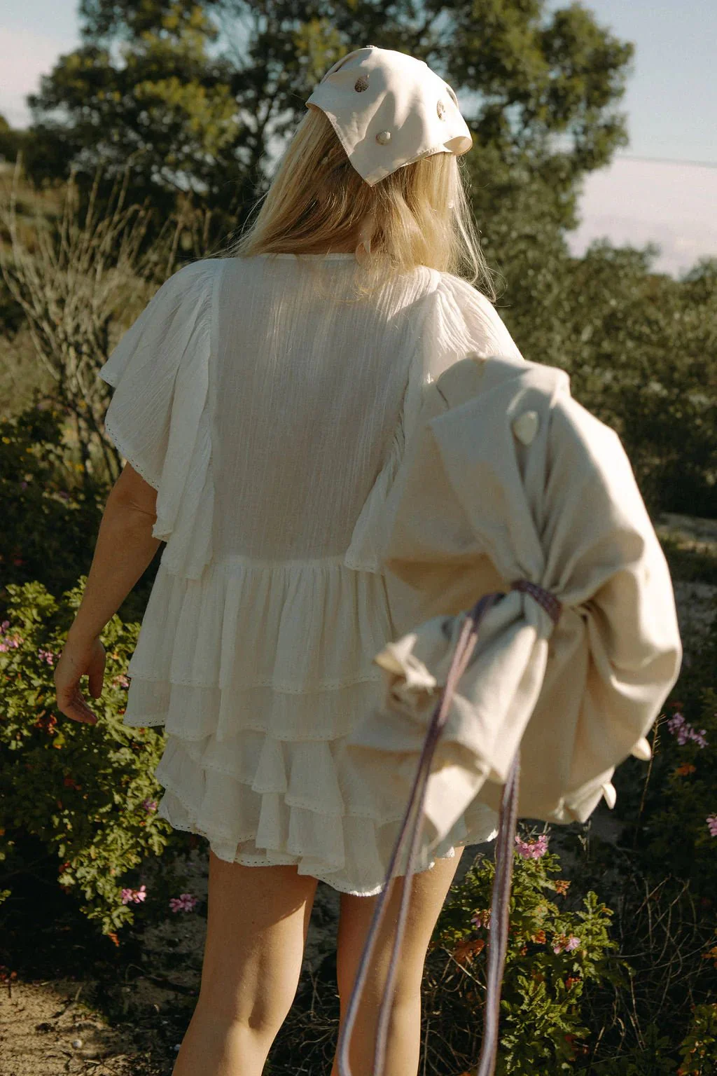 Bow Frill Top Offwhite - Image 12