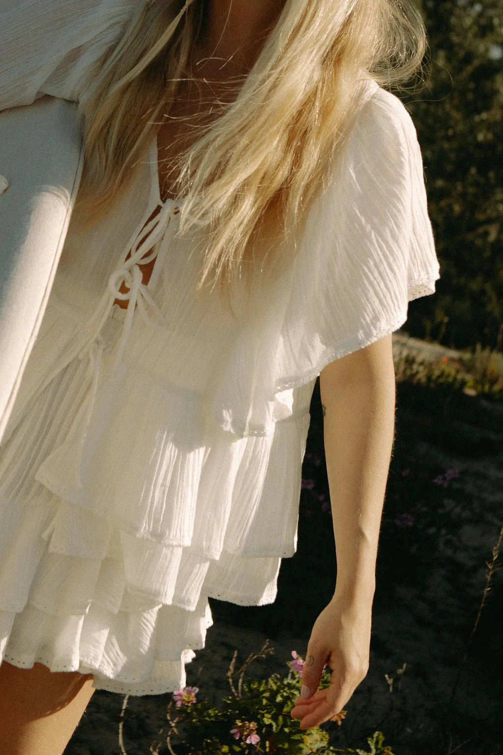 Bow Frill Top Offwhite - Image 13