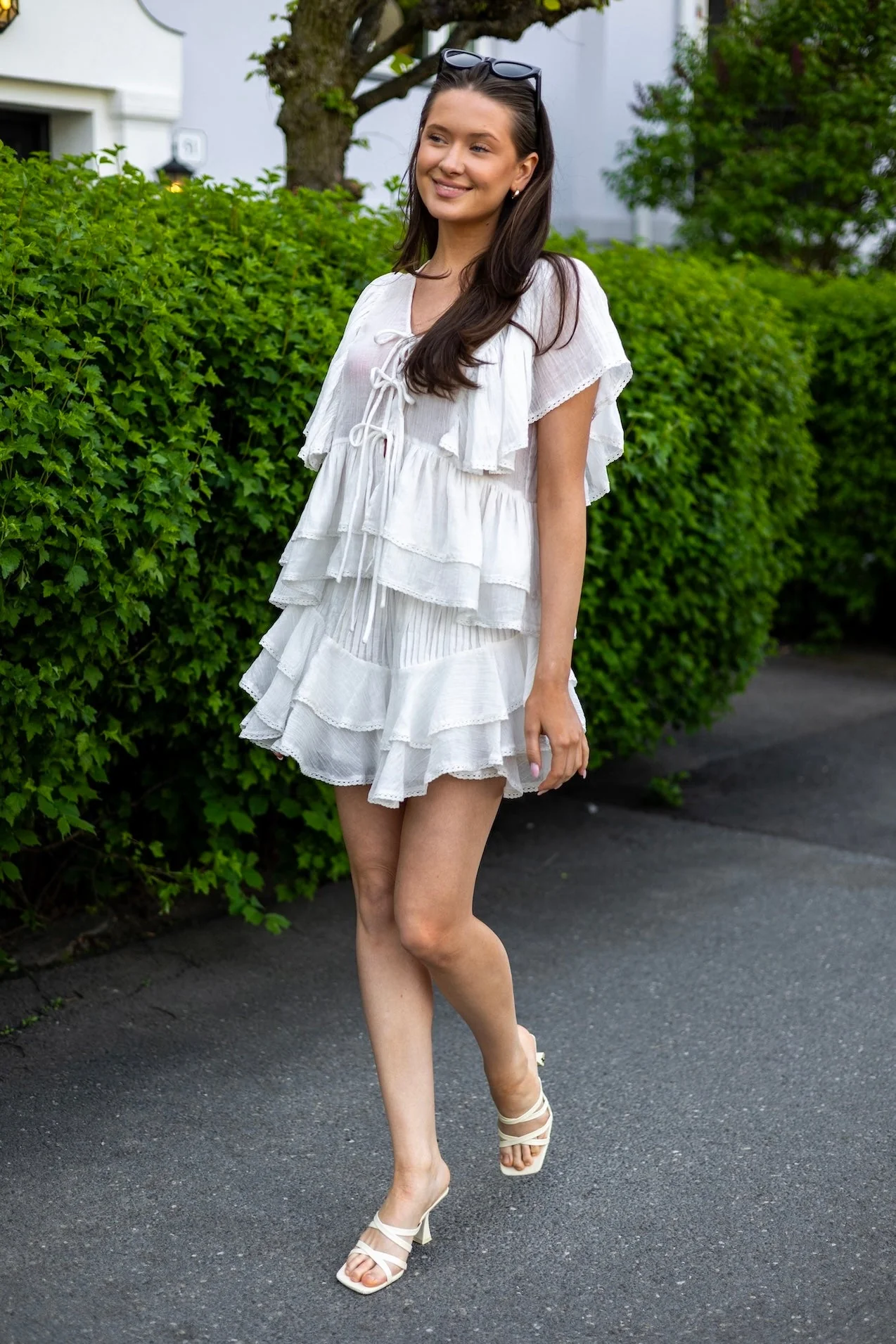 Bow Frill Top Offwhite - Image 4