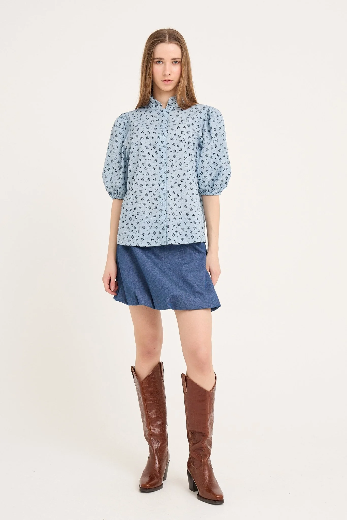 Tiffany Short Sleeve Shirt Blue/Navy - Image 5