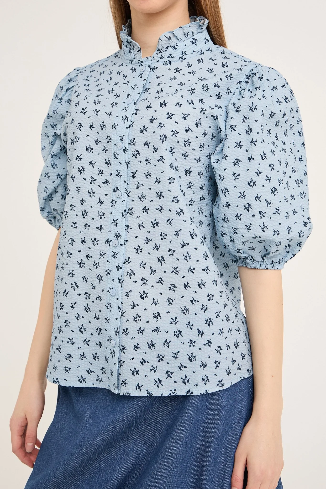 Tiffany Short Sleeve Shirt Blue/Navy - Image 6