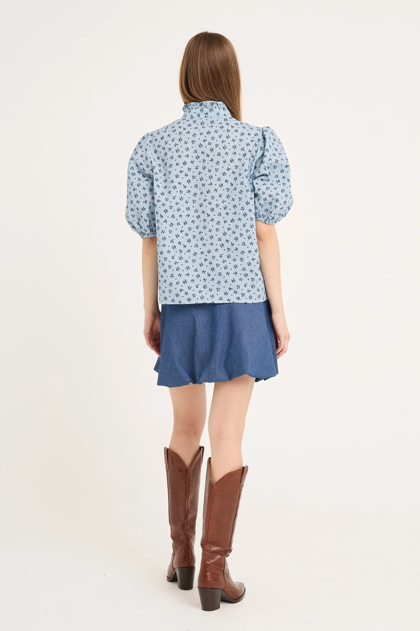 Tiffany Short Sleeve Shirt Blue/Navy - Image 7