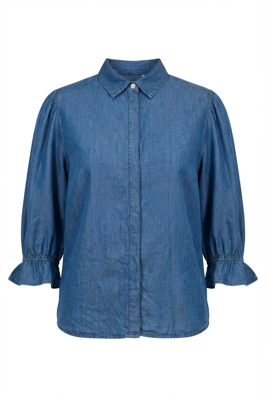 Amy Shirt Soft Denim - Image 2