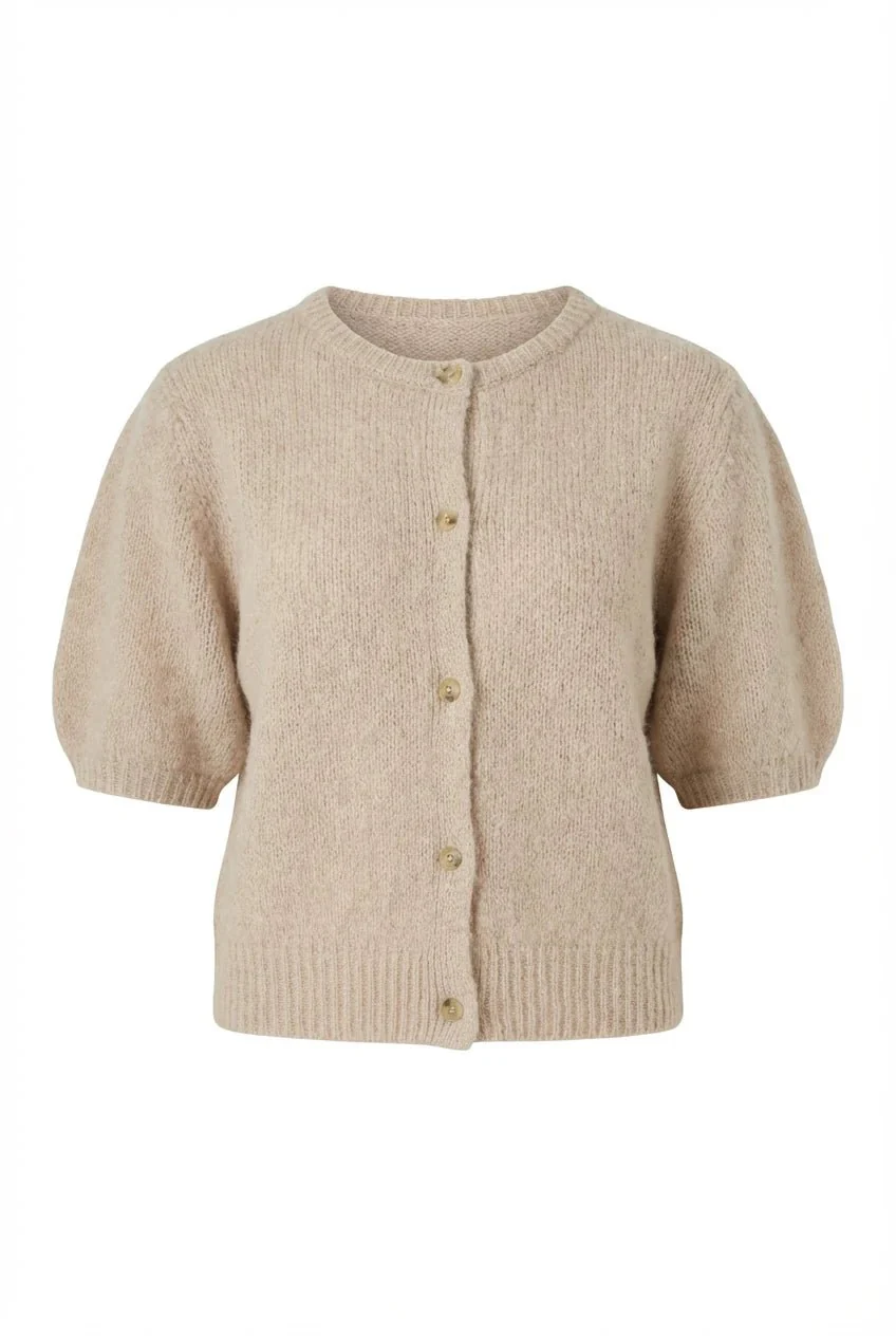Ida Ss Cardigan Beige - Image 2