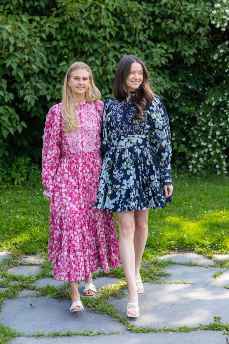 Cotton Slub Midi Dress Poppy Meadow - Image 4