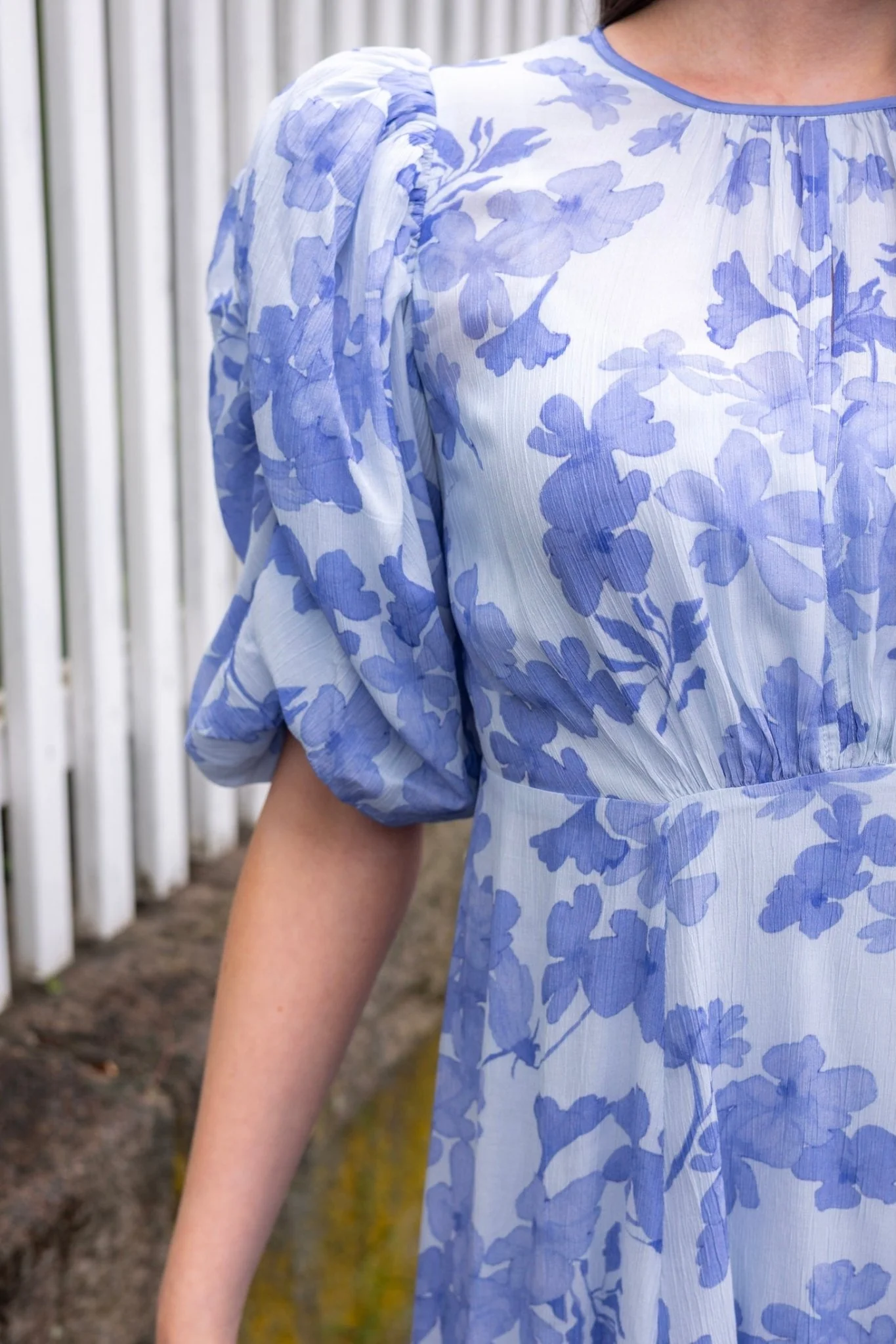 Chiffon Maxi Dress Skye Blue - Image 8