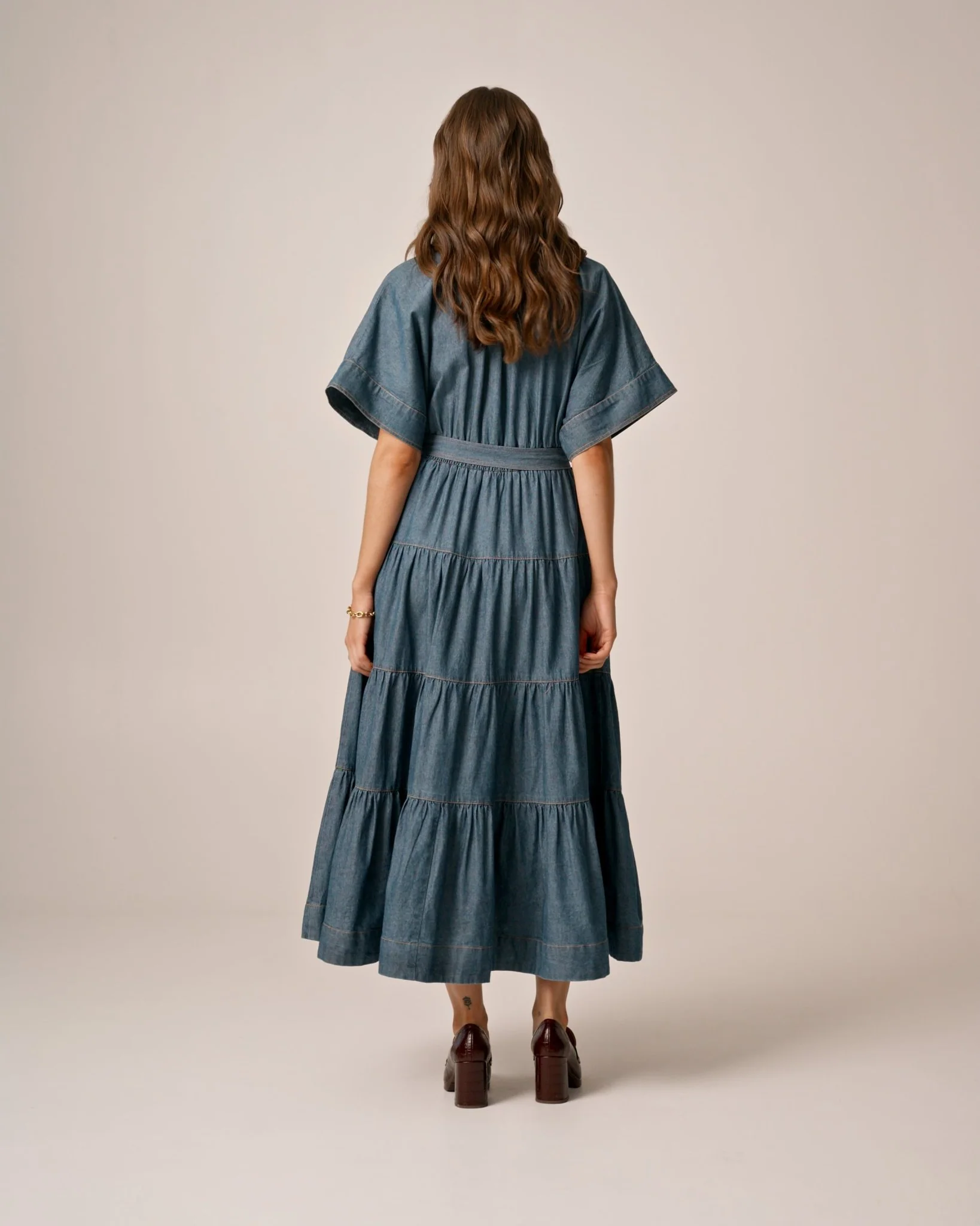 Denim Shirt Dress French Blue - Image 5