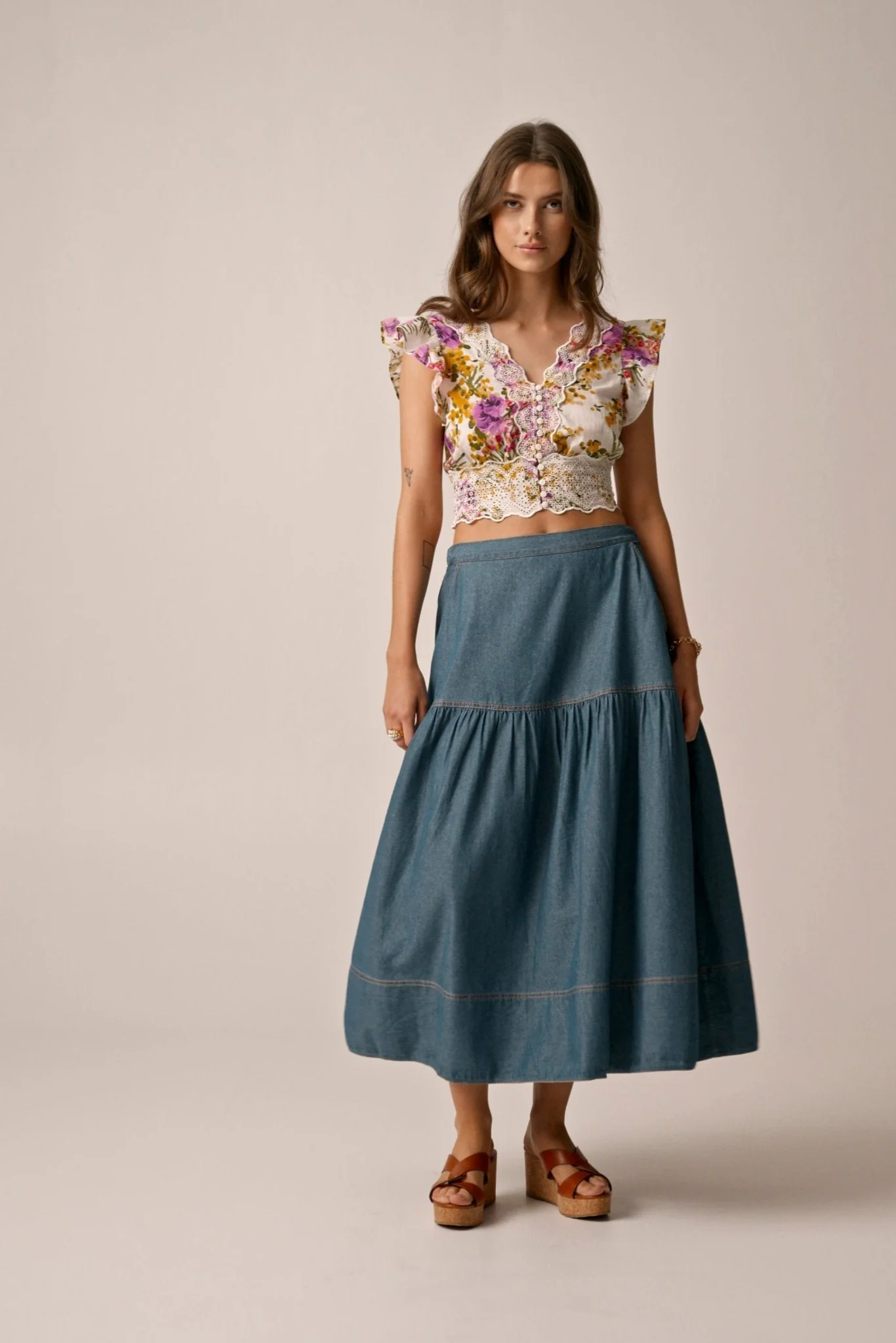 Denim Classic Skirt French Blue - Image 10