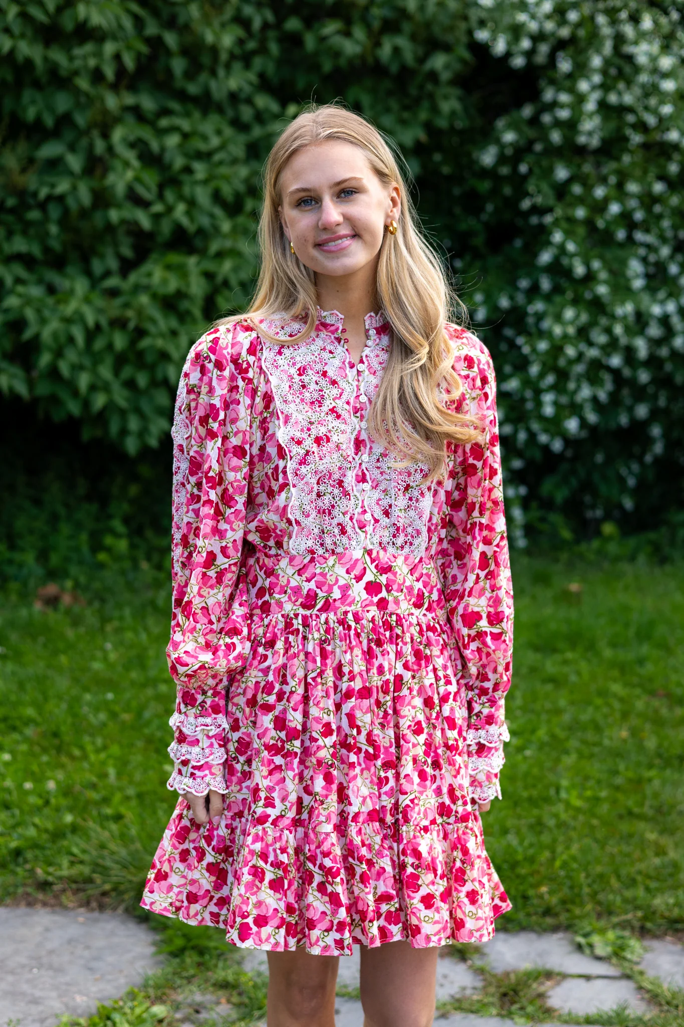 Cotton Slub Mini Dress Poppy Field