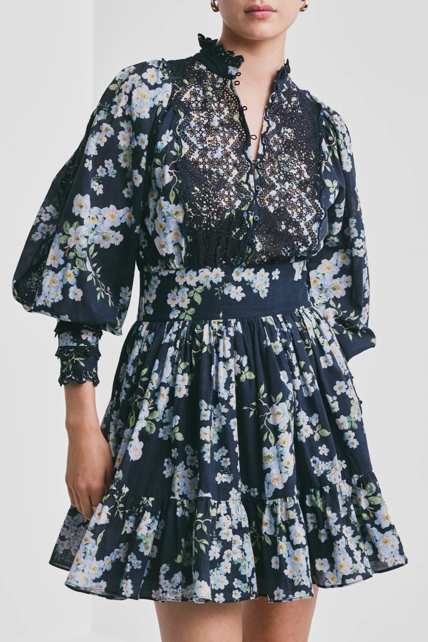 Cotton Slub Mini Dress Cherry Blossom - Image 2