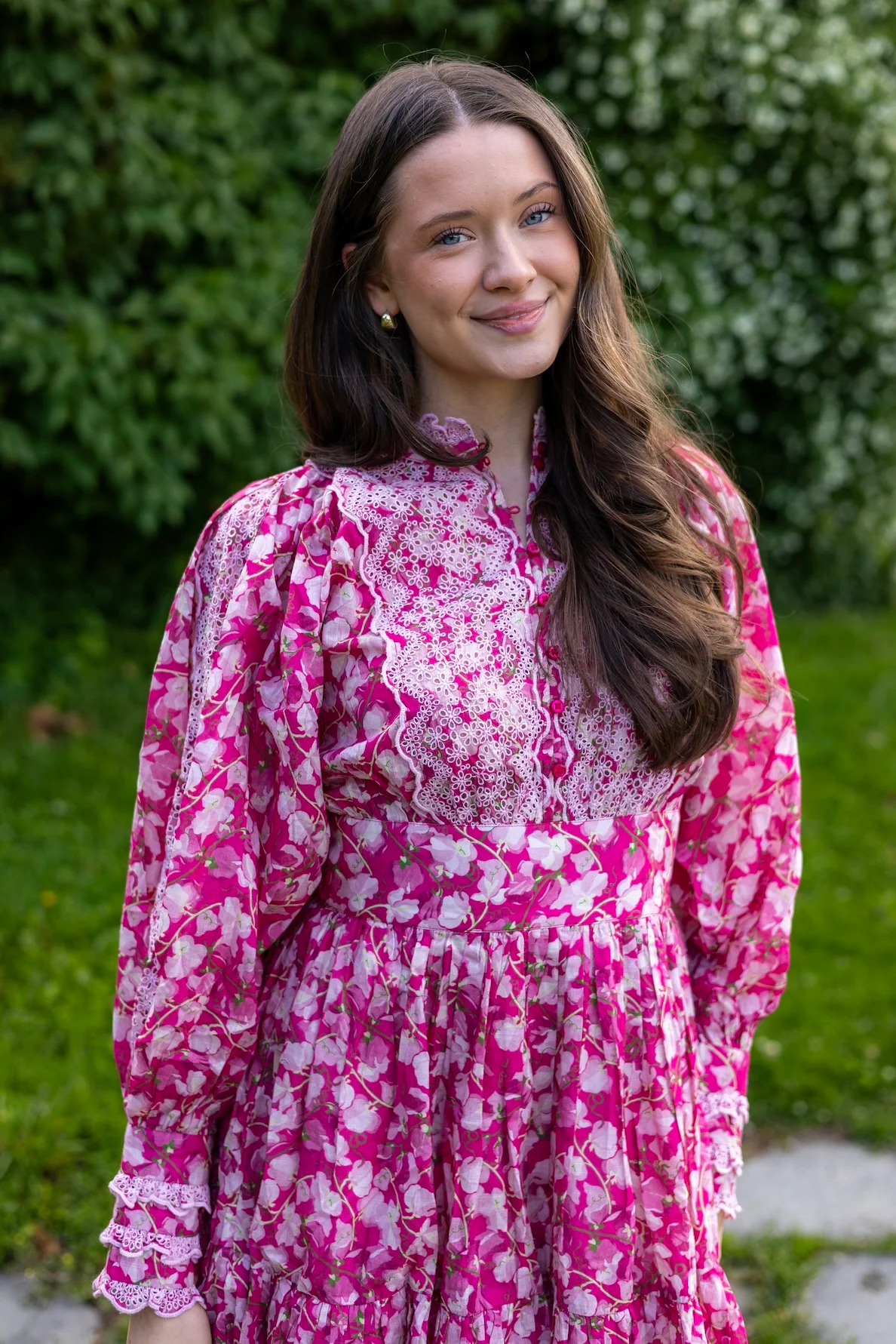 Cotton Slub Mini Dress Poppy Meadow - Image 4