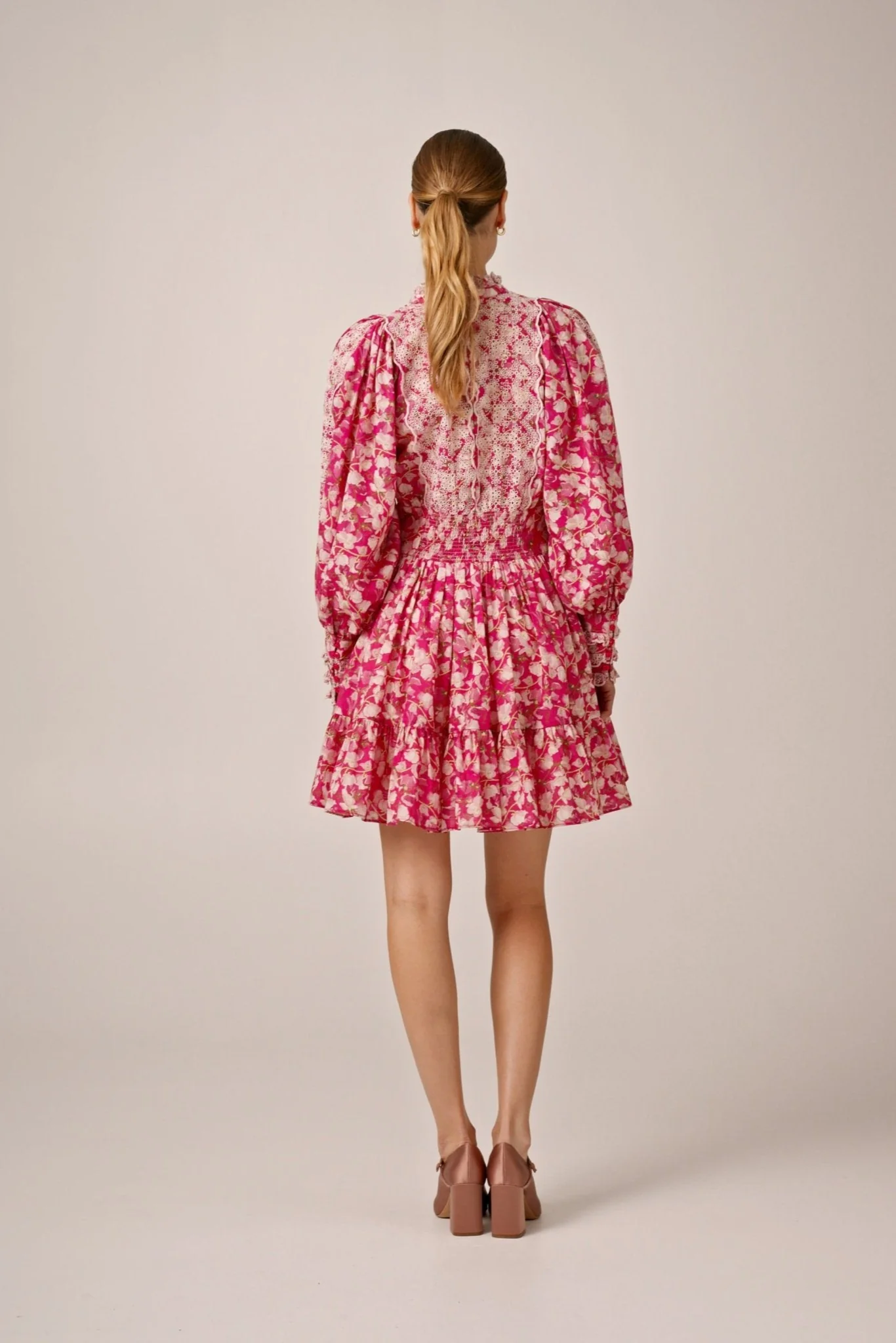 Cotton Slub Mini Dress Poppy Meadow - Image 7