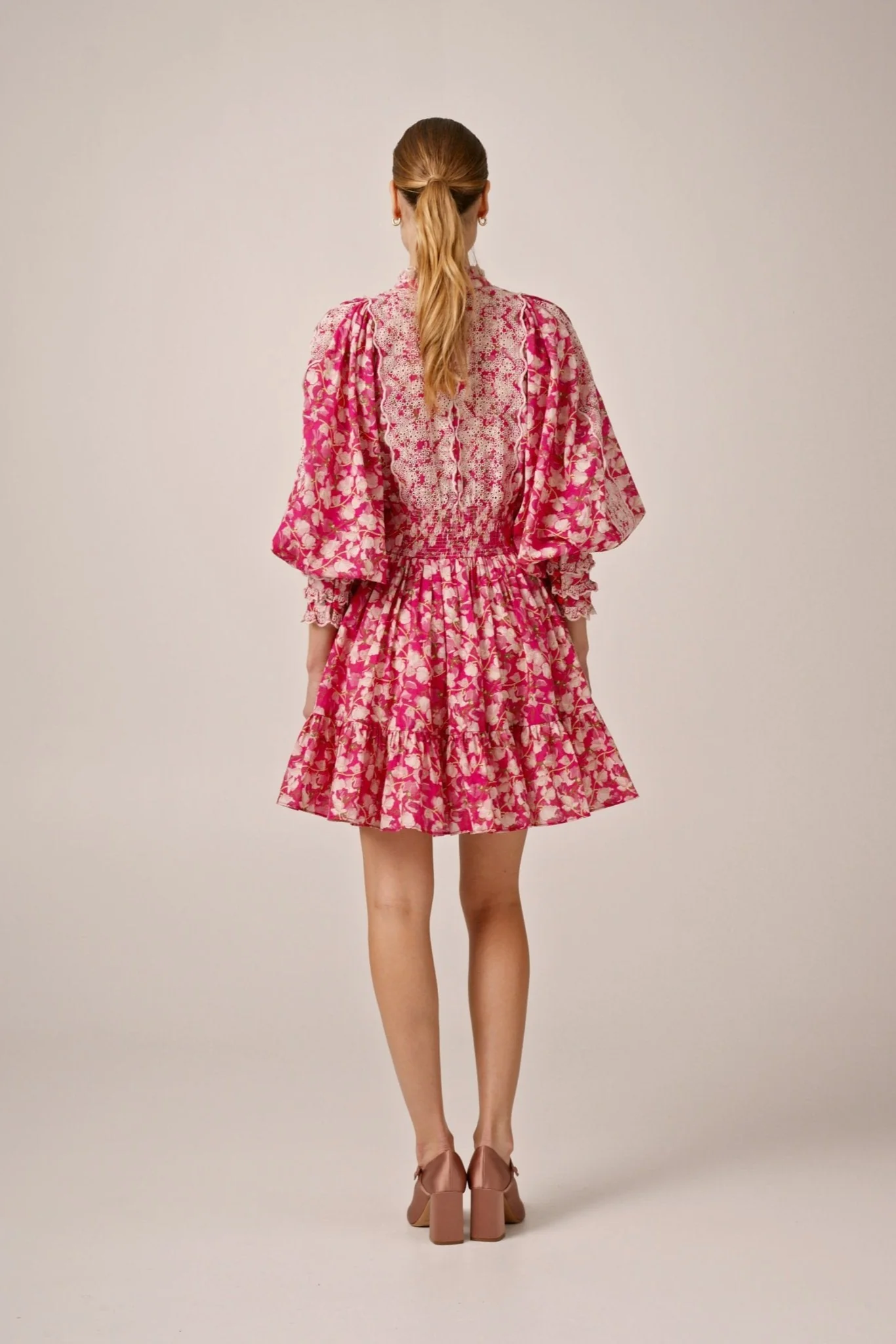 Cotton Slub Mini Dress Poppy Meadow - Image 8