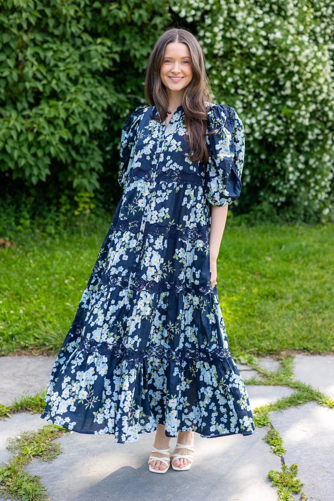 Cotton Slub Relaxed Dress Cherry Blossom - Image 2