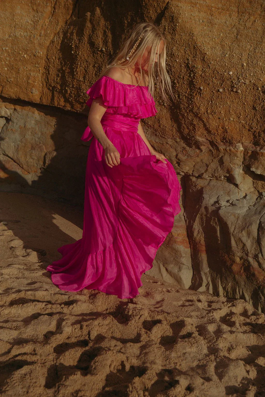 Wow Seniorita Frill Dress Hot Pink - Image 11