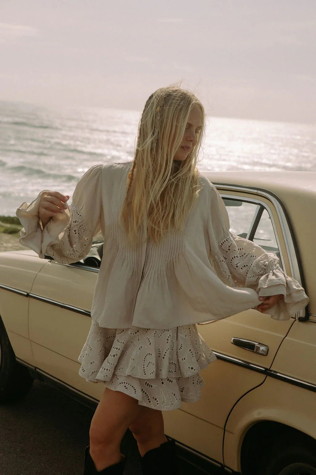 Coco Linen Blouse Lux Pearl - Image 10