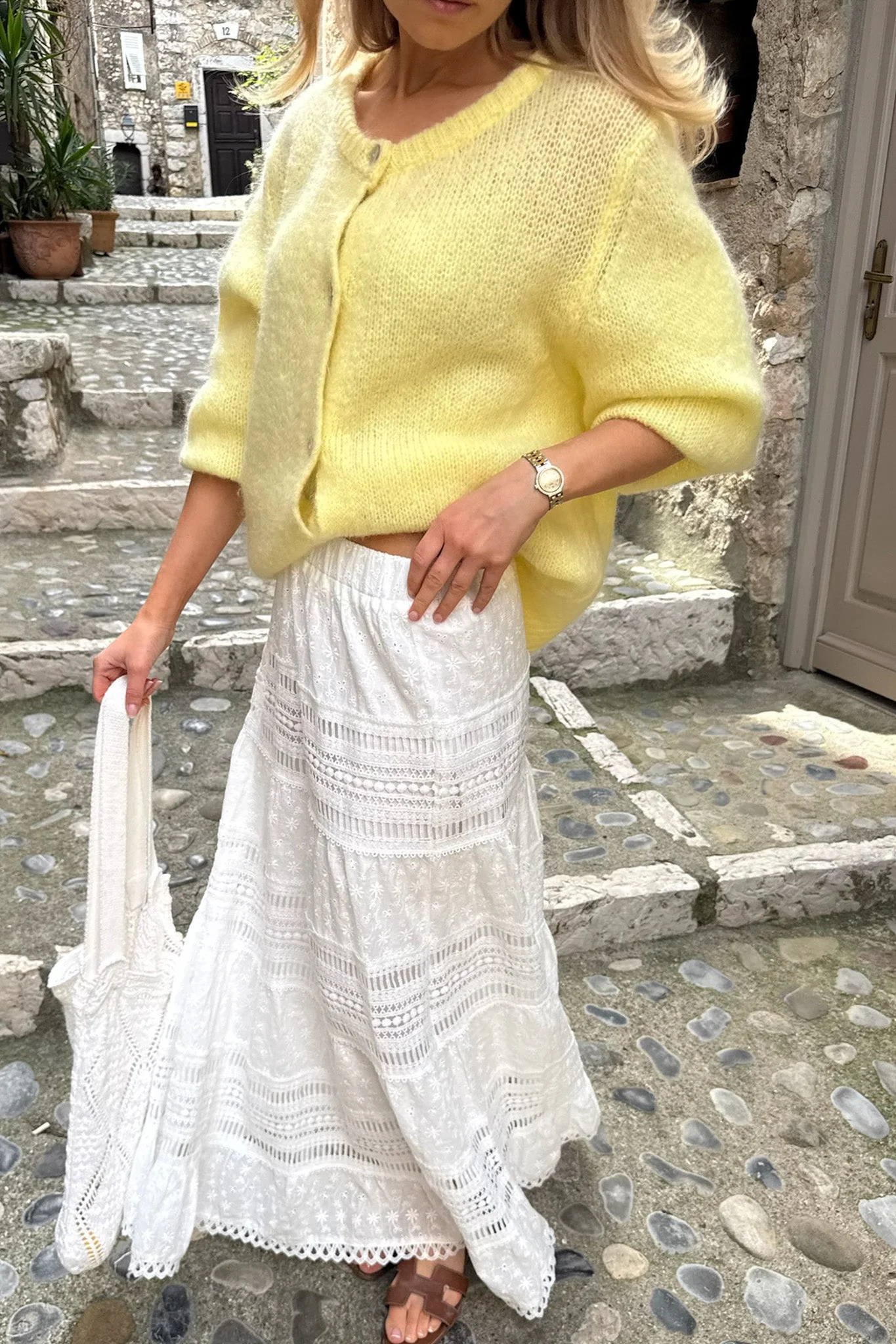 Sara Long Skirt White Lace - Image 2