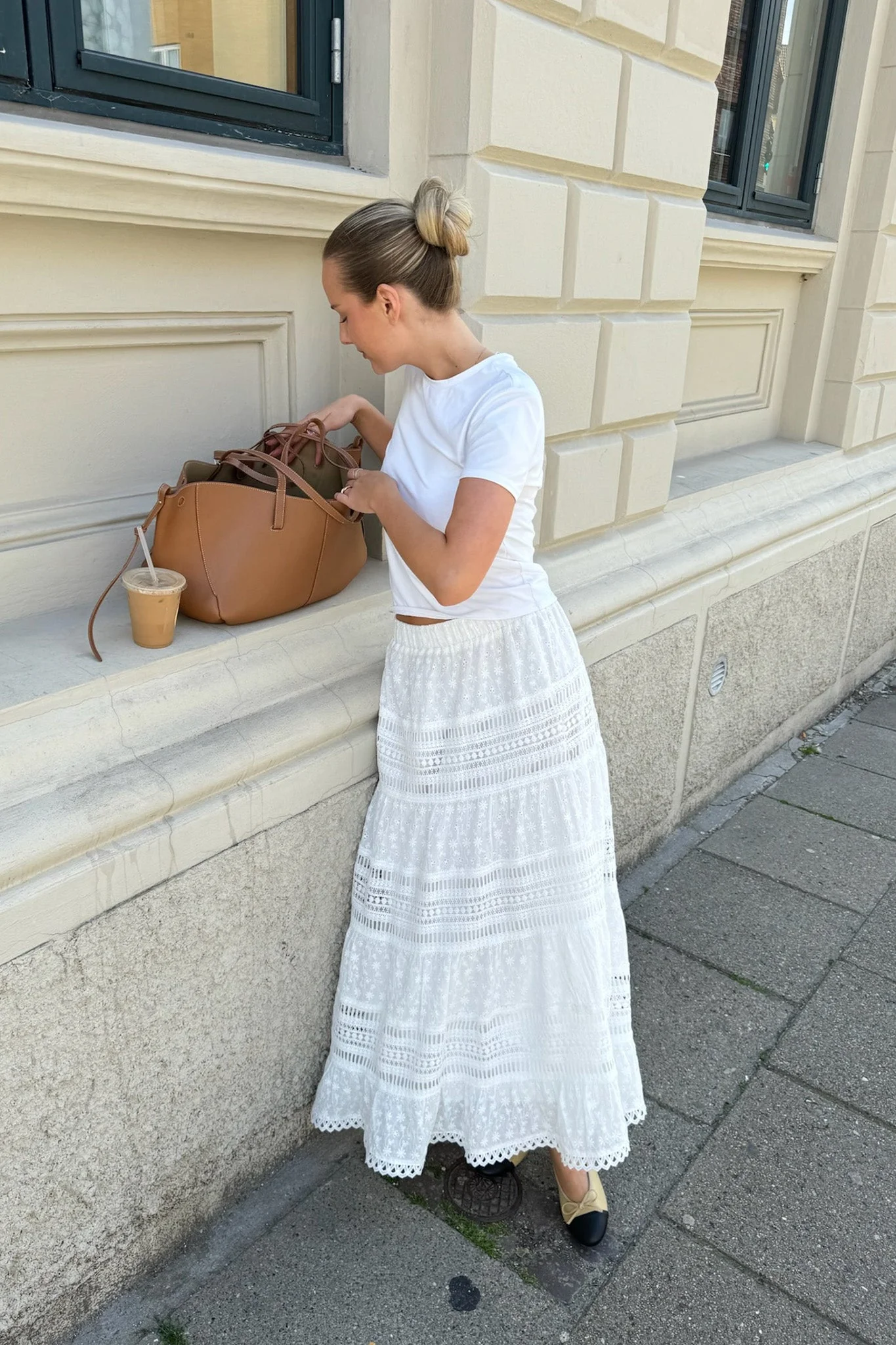 Sara Long Skirt White Lace - Image 8