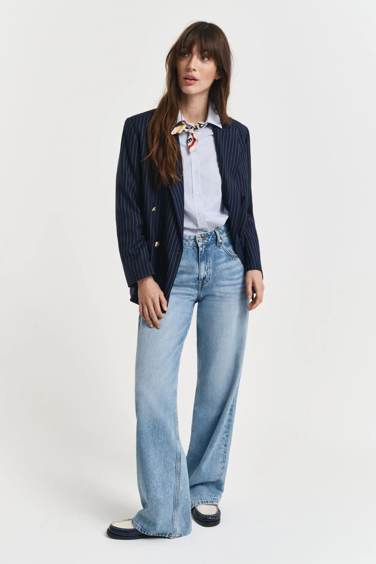 Regular Fit Classic Poplin Striped Shirt Perfect Blue - Image 7