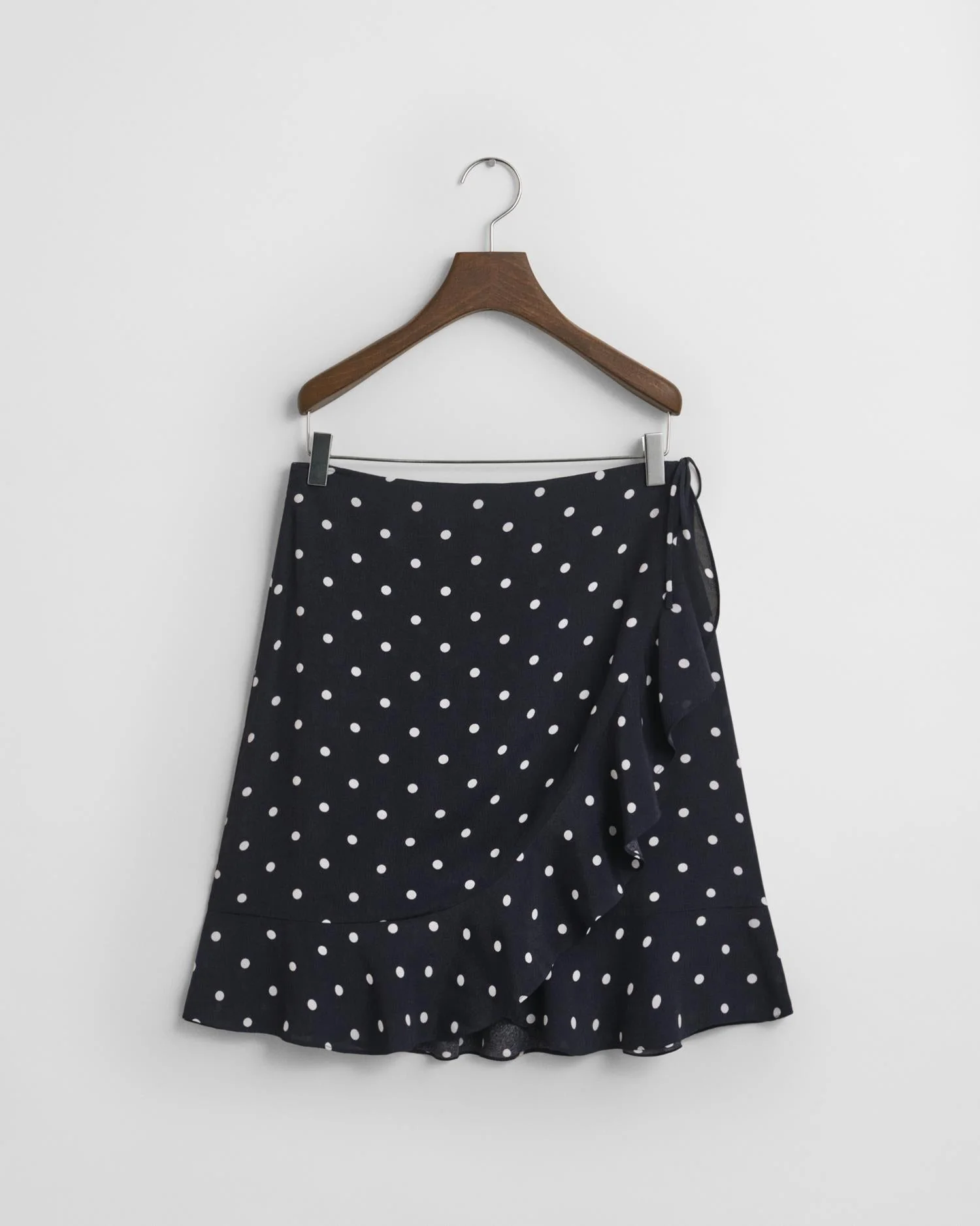 Dot Print Frilly Skirt Evening Blue