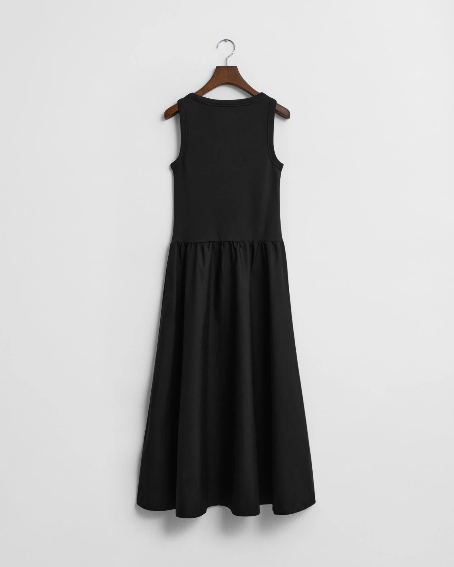 Jersey Woven Midi Dress Black - Image 2