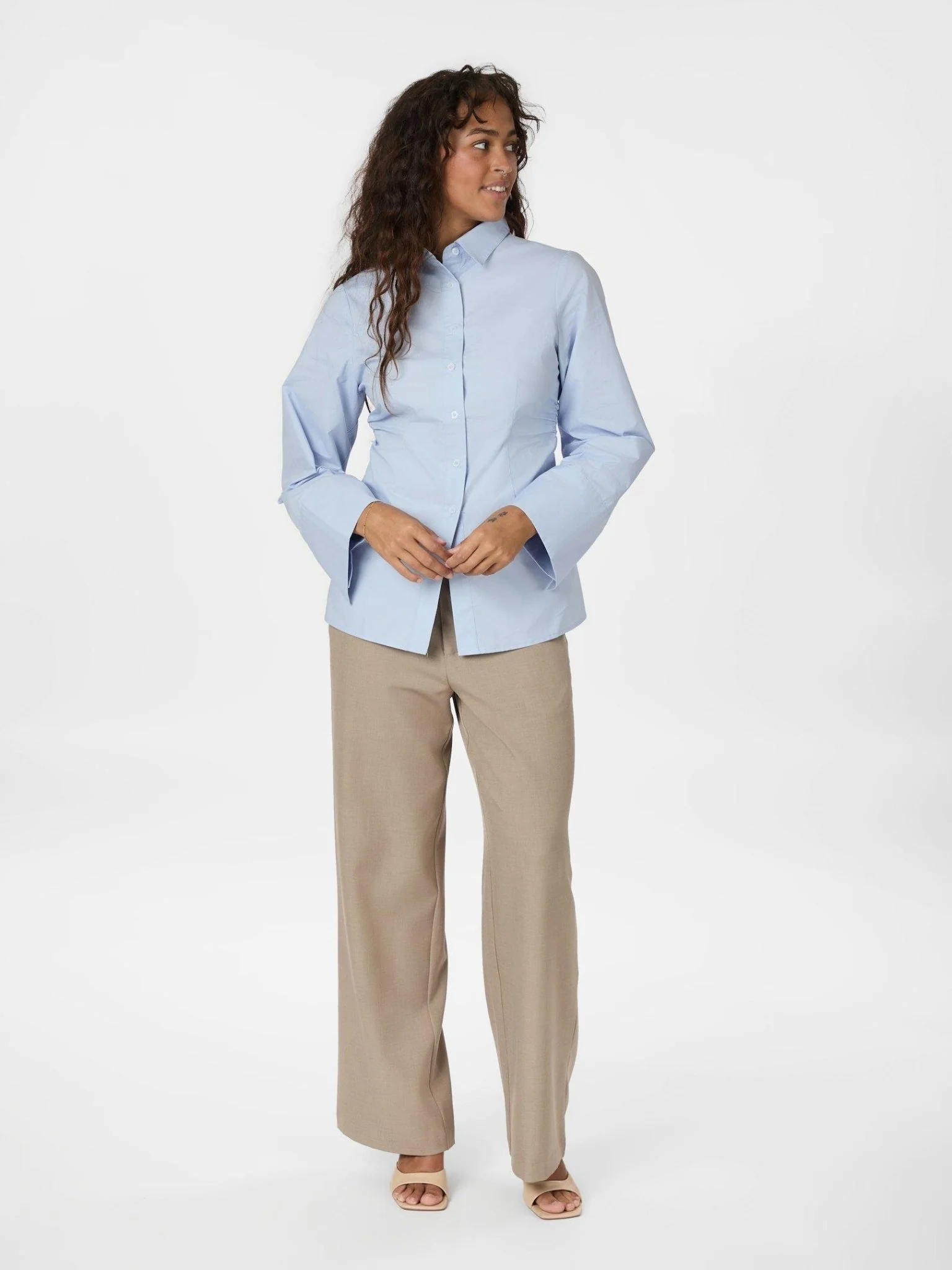 Caroli Poplin Shirt Light Blue - Image 6