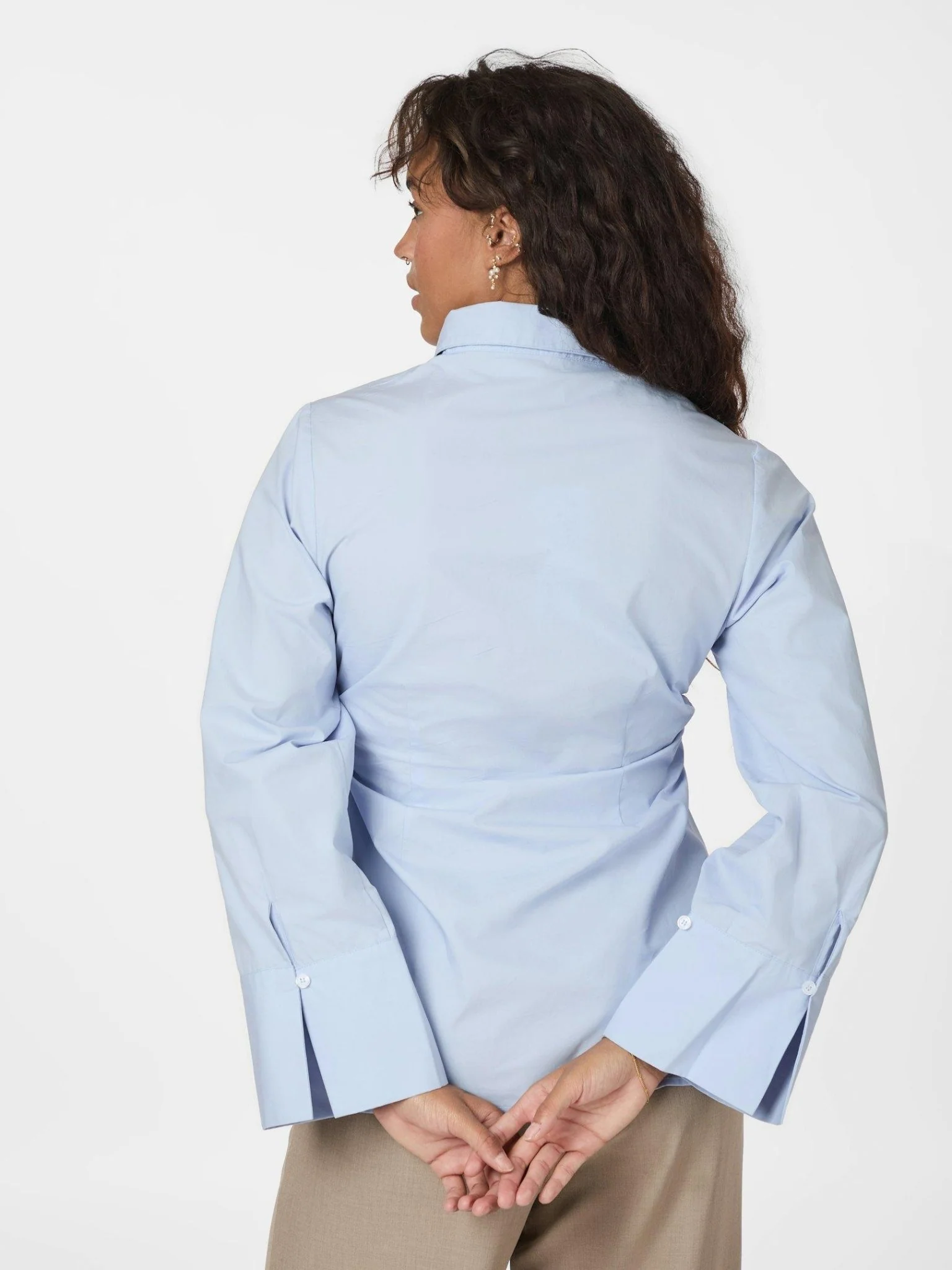 Caroli Poplin Shirt Light Blue - Image 8